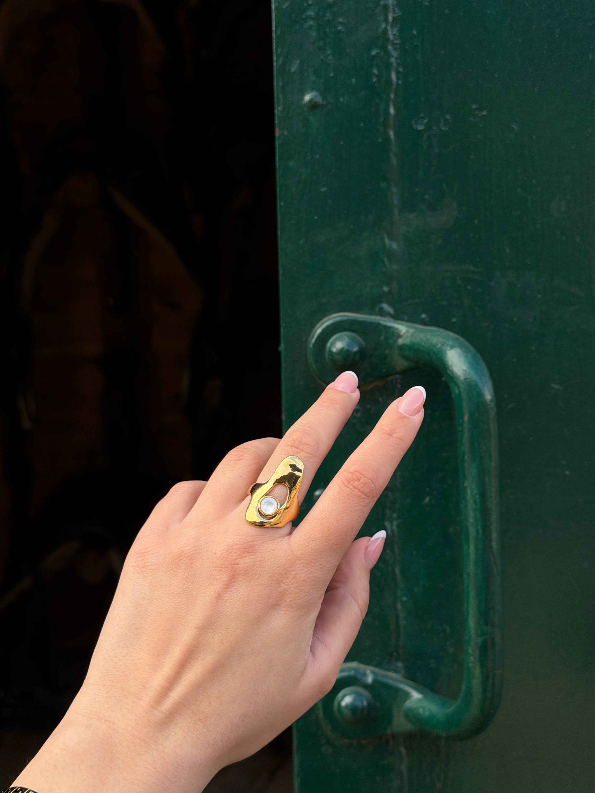 Aurora Pearl Ατσάλινο Δαχτυλίδι