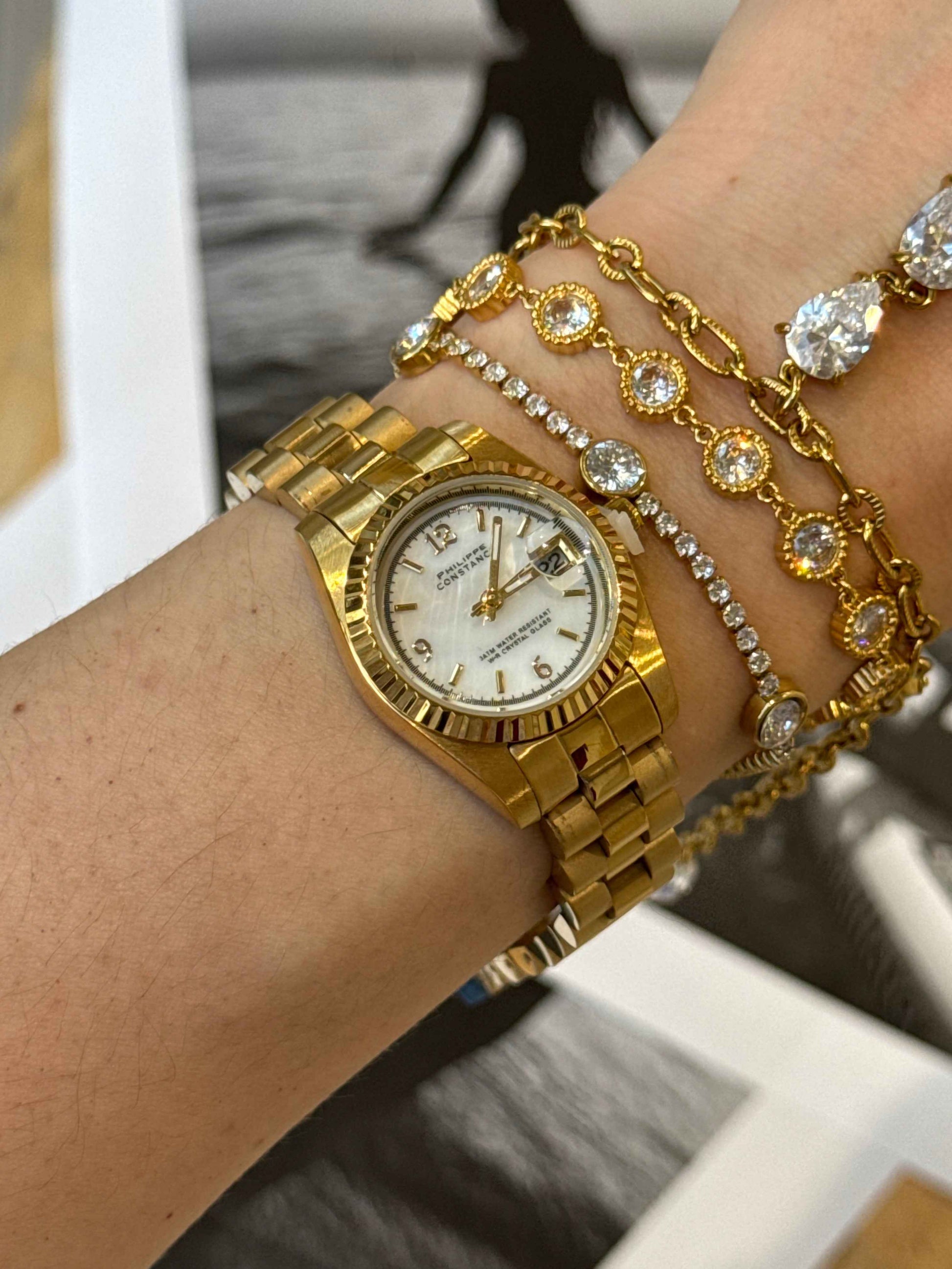 Antoinette Gold (small)– Αδιάβροχο Premium Ατσάλινο Ρολόι Stainless Steel