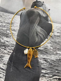 Sea gold life charm  - Ατσάλινο Κολιέ