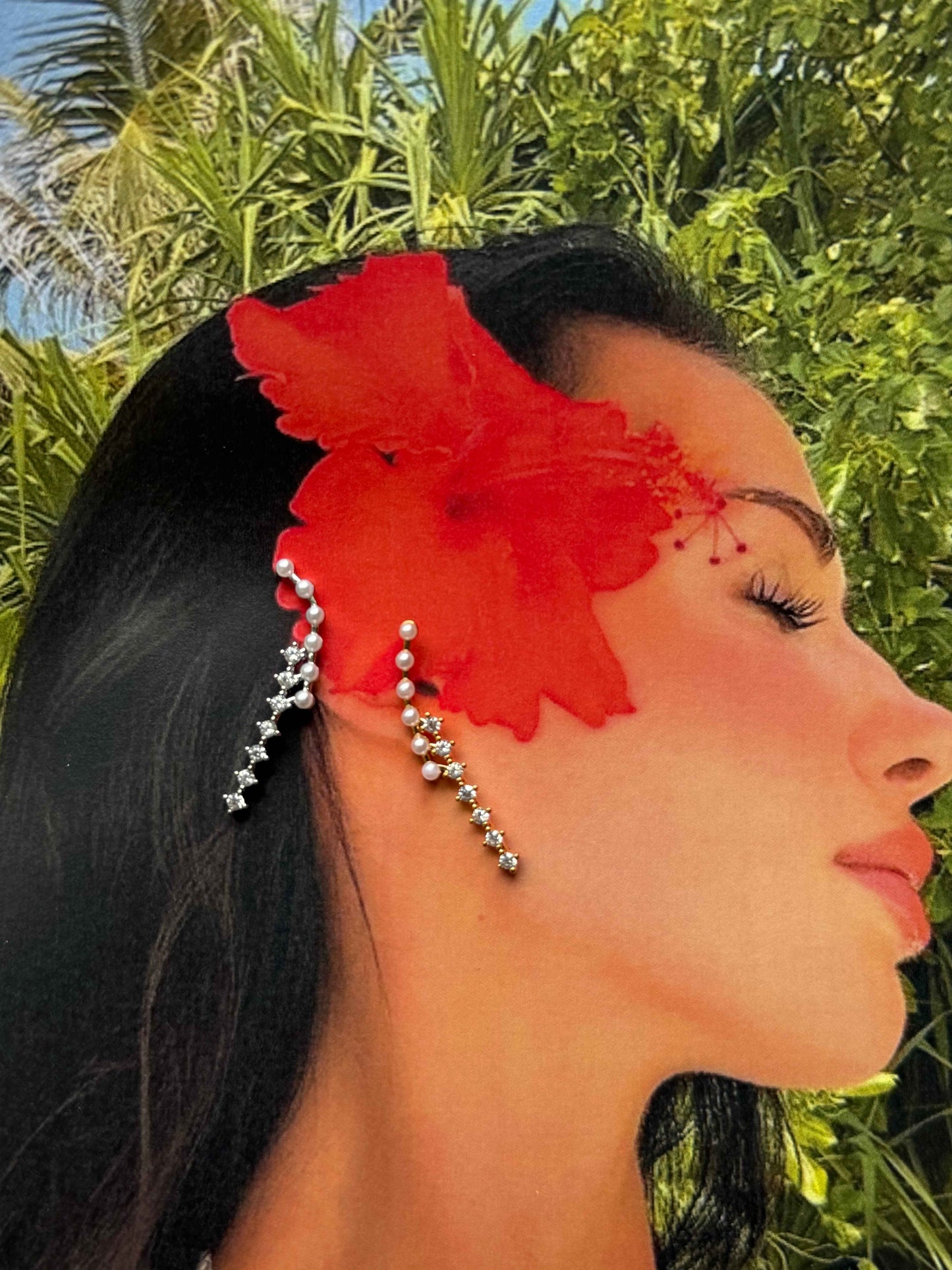 Starlight Drop Ατσάλινο Σκουλαρίκι ✨🌺