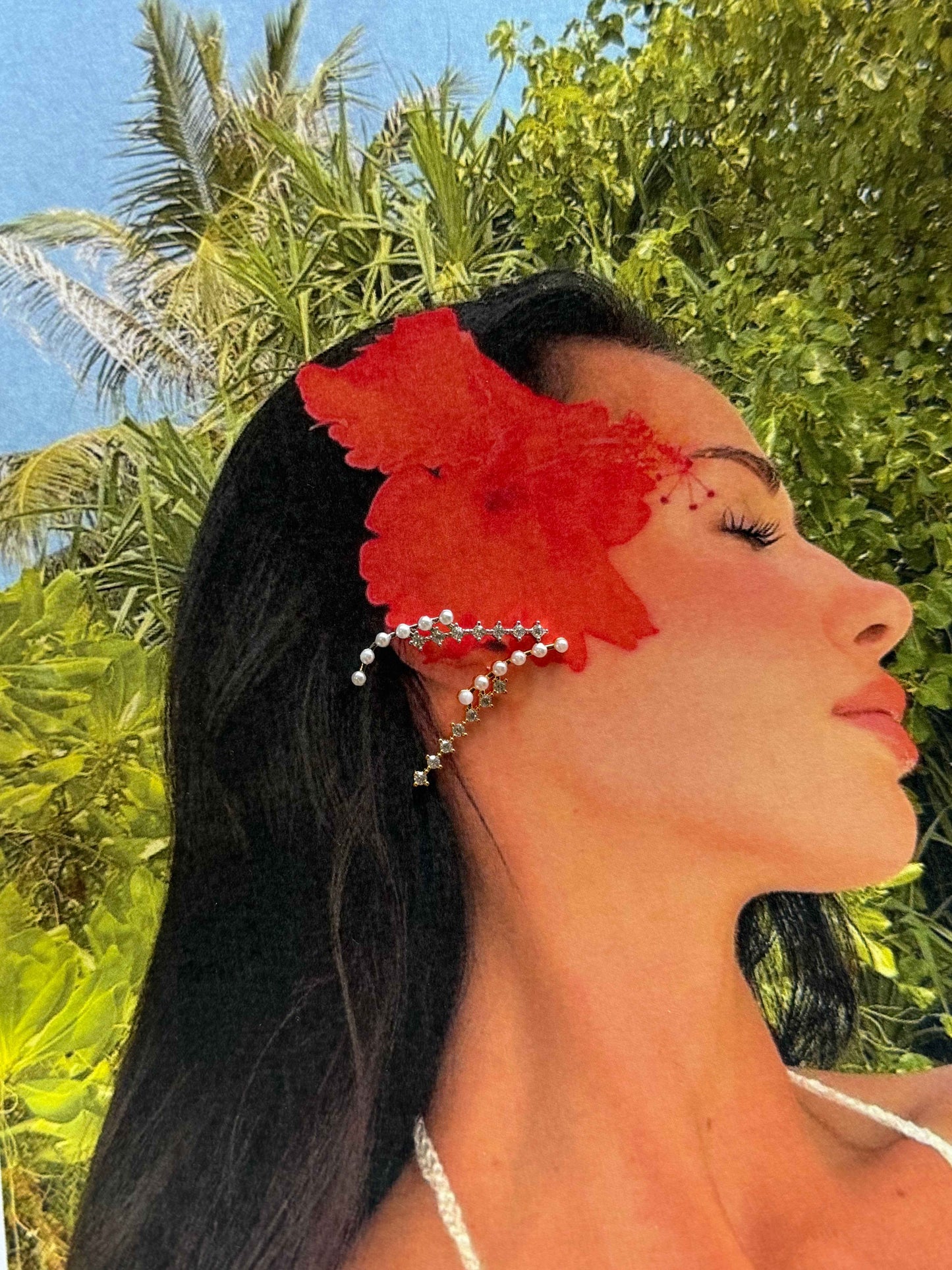 Starlight Drop Ατσάλινο Σκουλαρίκι ✨🌺
