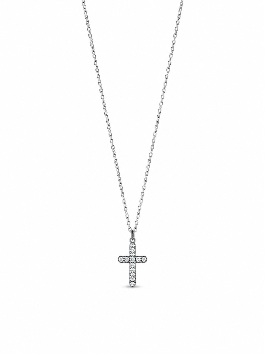 Princess Lisa  Cross – Ατσάλινο ασημί κολιέ