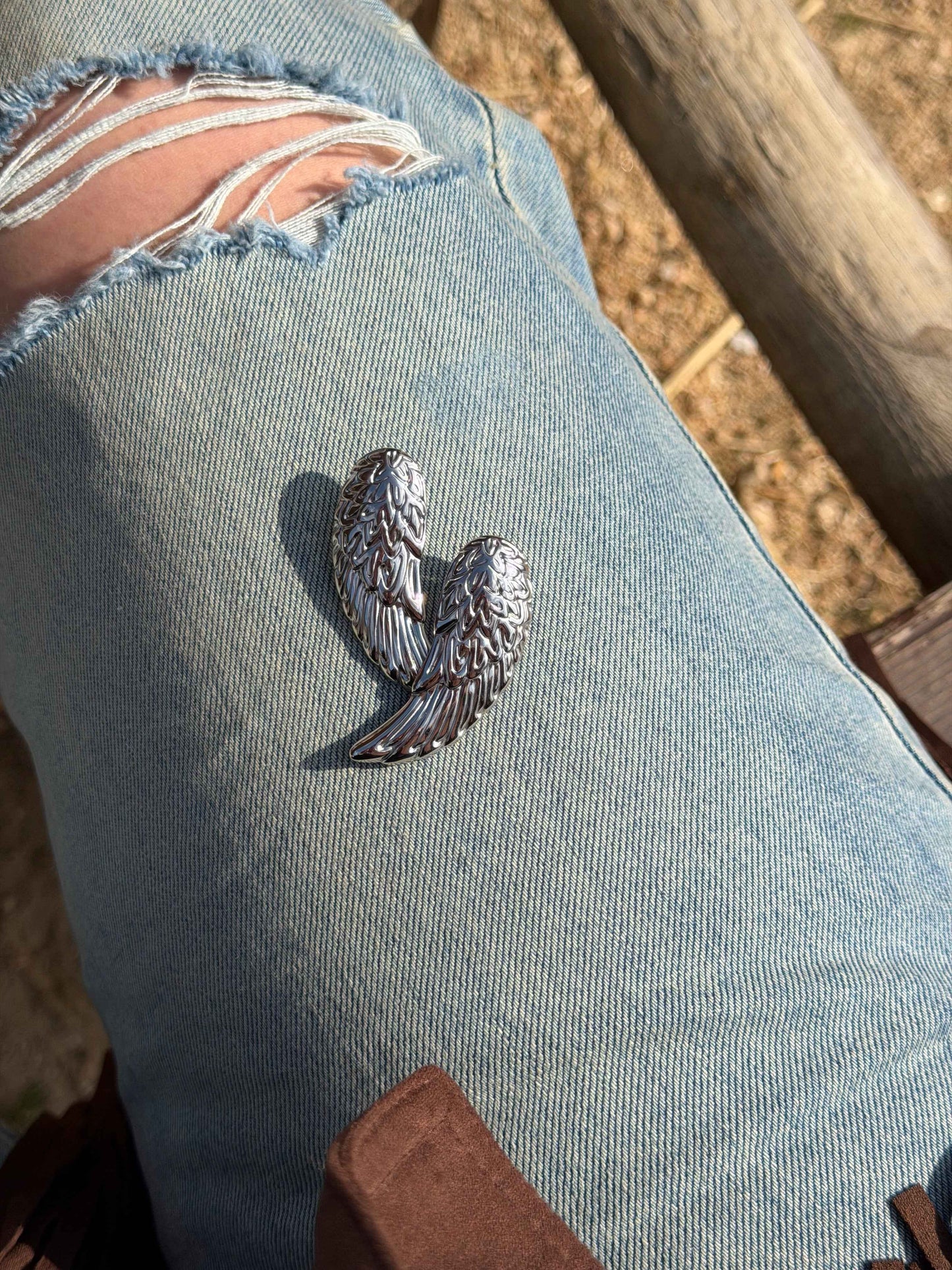 Angel Wing Ατσάλινα Σκουλαρίκια