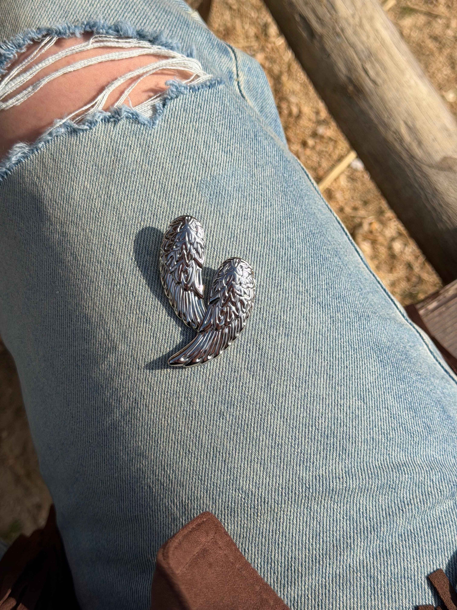 Angel Wing Ατσάλινα Σκουλαρίκια