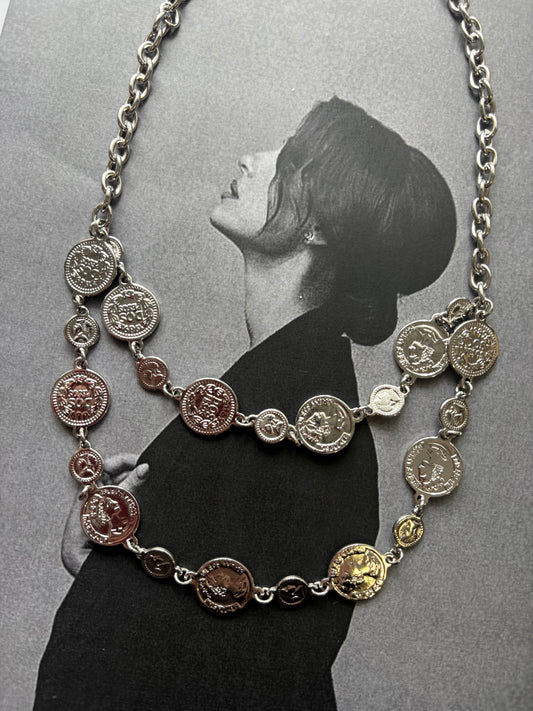 Silver Temptation Necklace – Ατσάλινο Κολιέ με Coin Charms