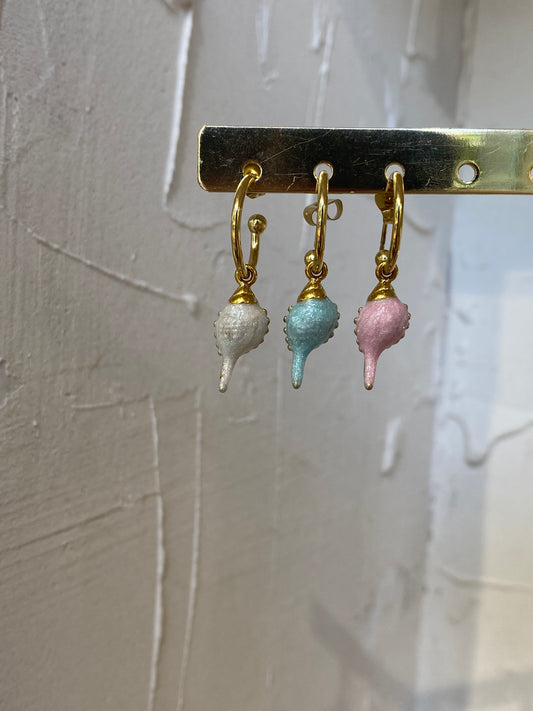Mermaid Shell Hoops- Stainless steel