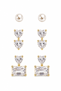 Princess gold  σκουλαρίκια ζευγάρι με καρφακι ΑΣΗΜΙ925