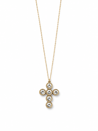 Princess Celestine Cross – Ατσάλινο χρυσό Κολιέ