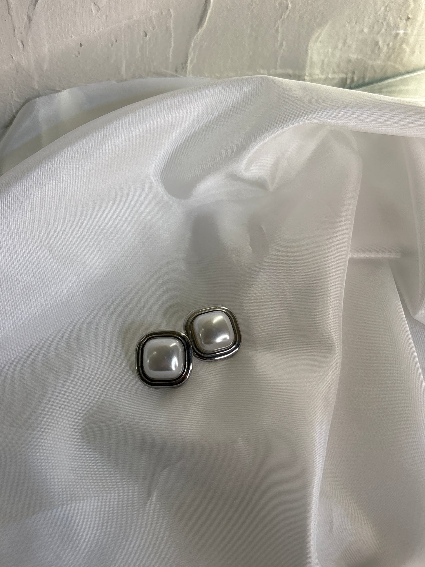 Σκουλαρίκια χρυσά ασημένια τετράγωνα