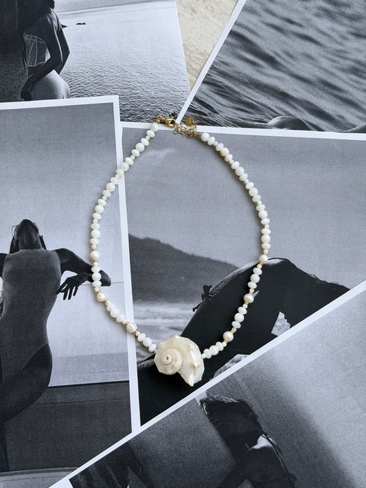 GISELE🐚

Ατσάλινο κολιέ με λευκές χάντρες, πέρλες και αληθινό κοχύλι.