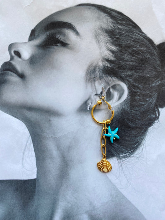 MERMAID DROP – Star & Shell Charm