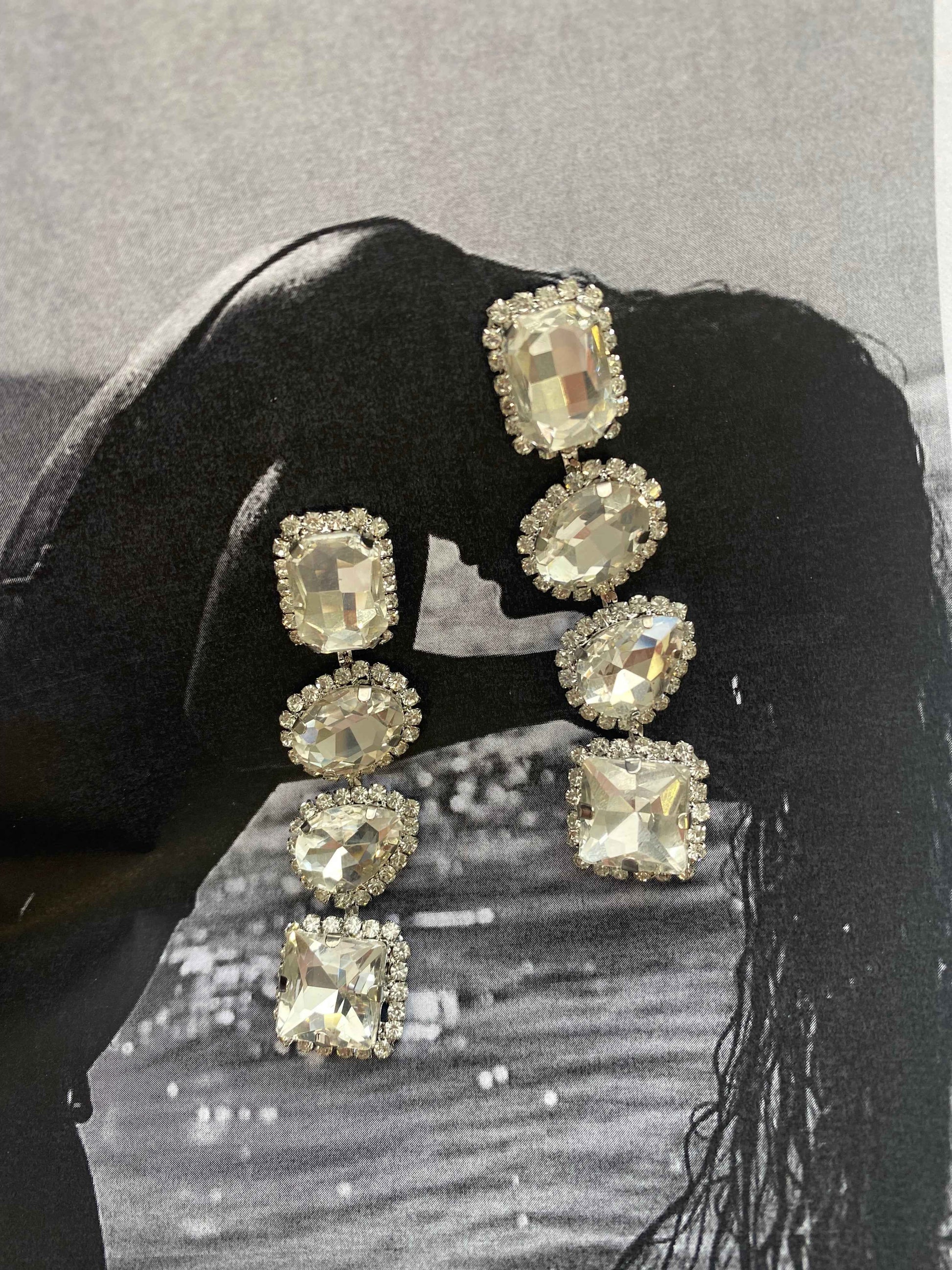 Royal Crystal Earrings - Ανθεκτικός Ορείχαλκος