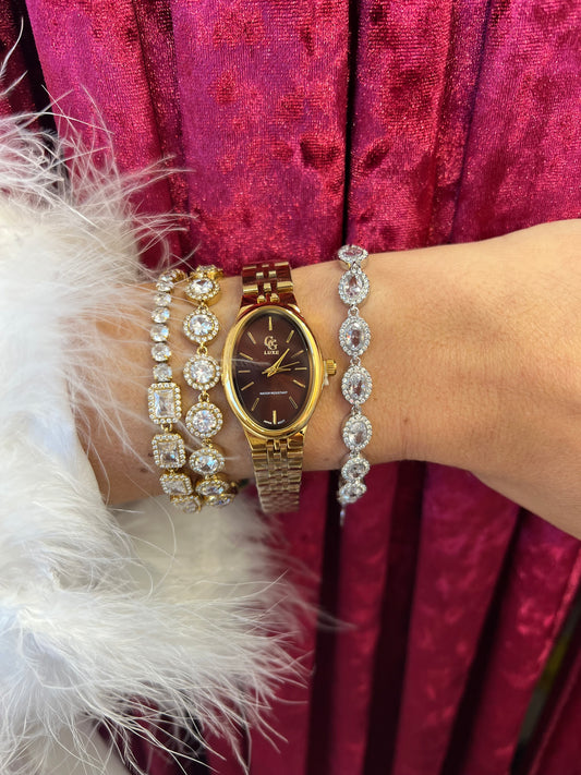 Ember – ρολόι stainless steel luxury (καφέ Καντράν)