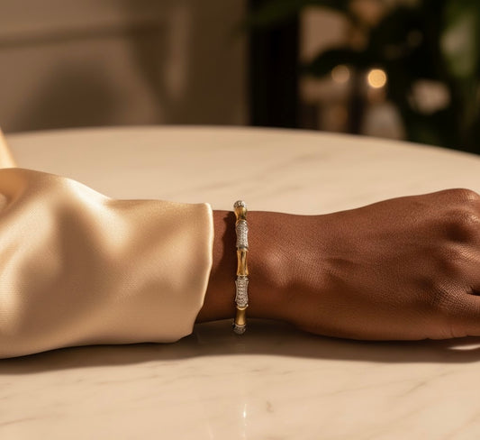 Bamboo Luxe -χειροπέδα ανθεκτικός ορείχαλκος