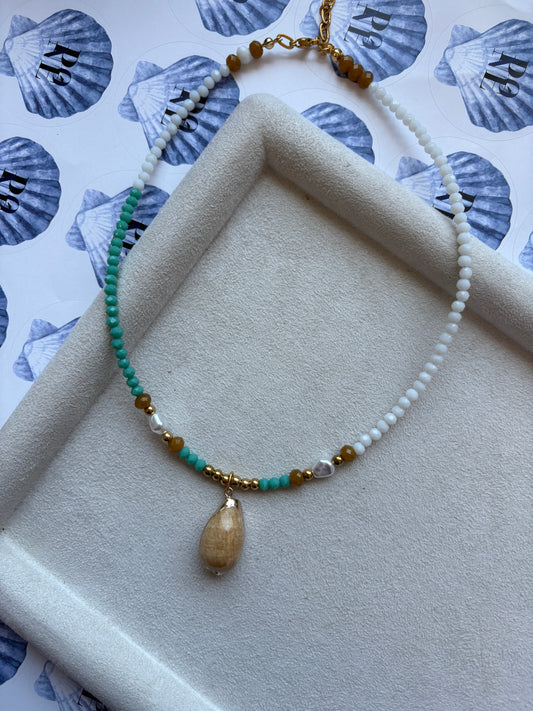 “Ammos & Gold” Ατσάλινο κολιέ handmade by kika