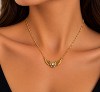 ANGEL WINGS NECKLACE - Κολιέ Από Ανοξείδωτο Ατσάλι