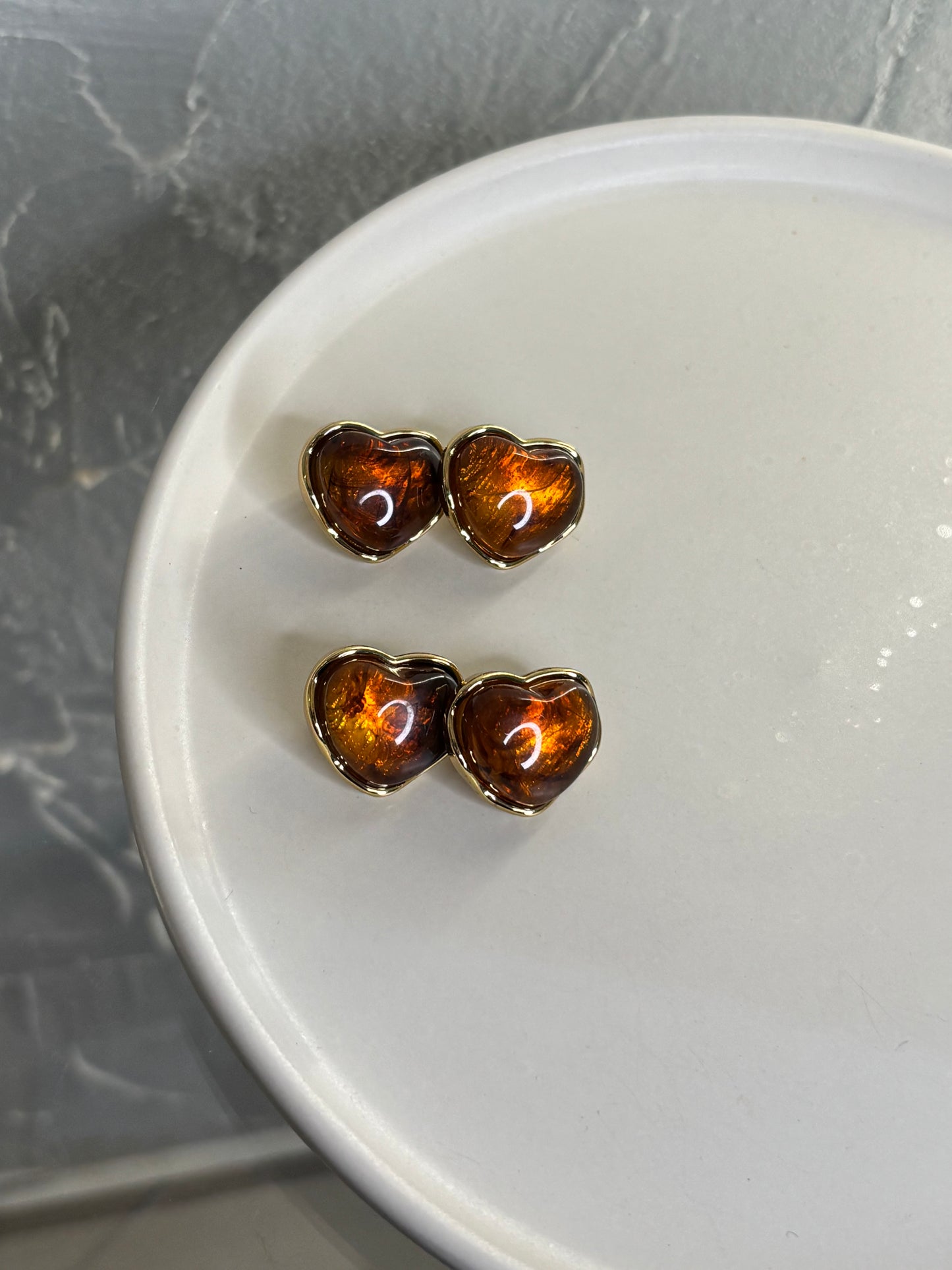 Σκουλαρίκια ατσάλινα σε σχήμα καρδιάς