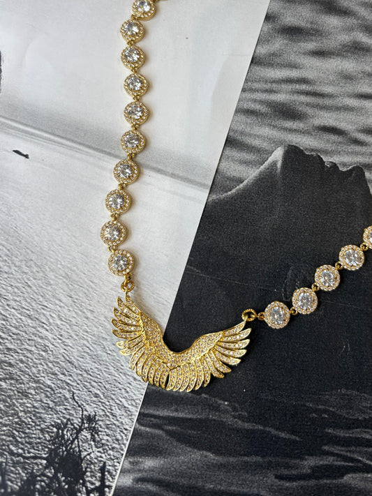 PEGGY’S WINGS Ατσάλινο Κολιέ /Handmade by Kika