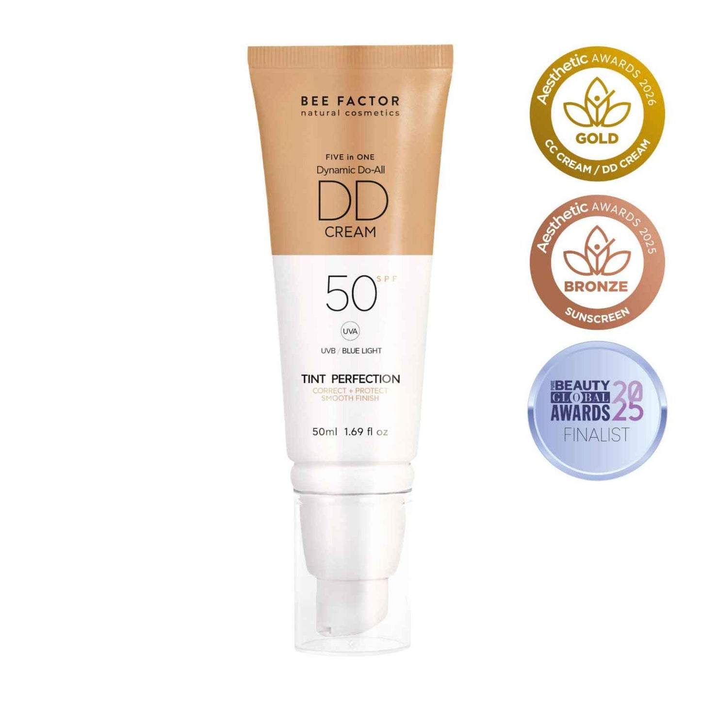 DD Face Cream SPF50 5σε1 Κρέμα Προσώπου SPF50 – Απόχρωση 02 – 60ml BEE FACTOR RITUALS