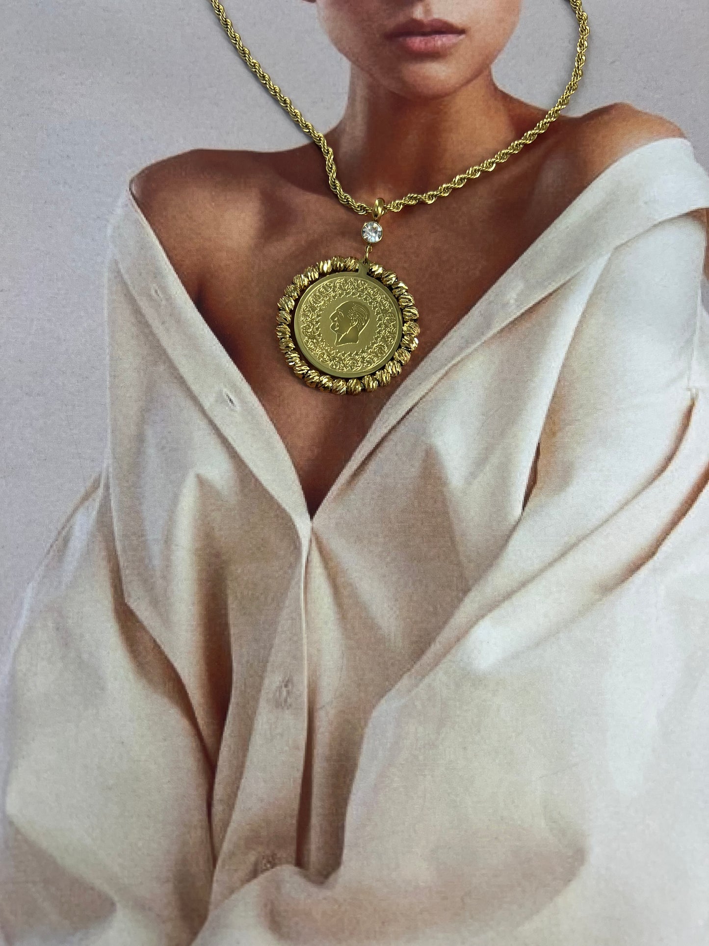 Athena Coin - κολιέ stainless steel