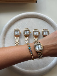 Vintage Duchess gold steel watch with rhinestones