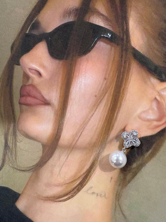 Crystal Bloom Pearl Drop