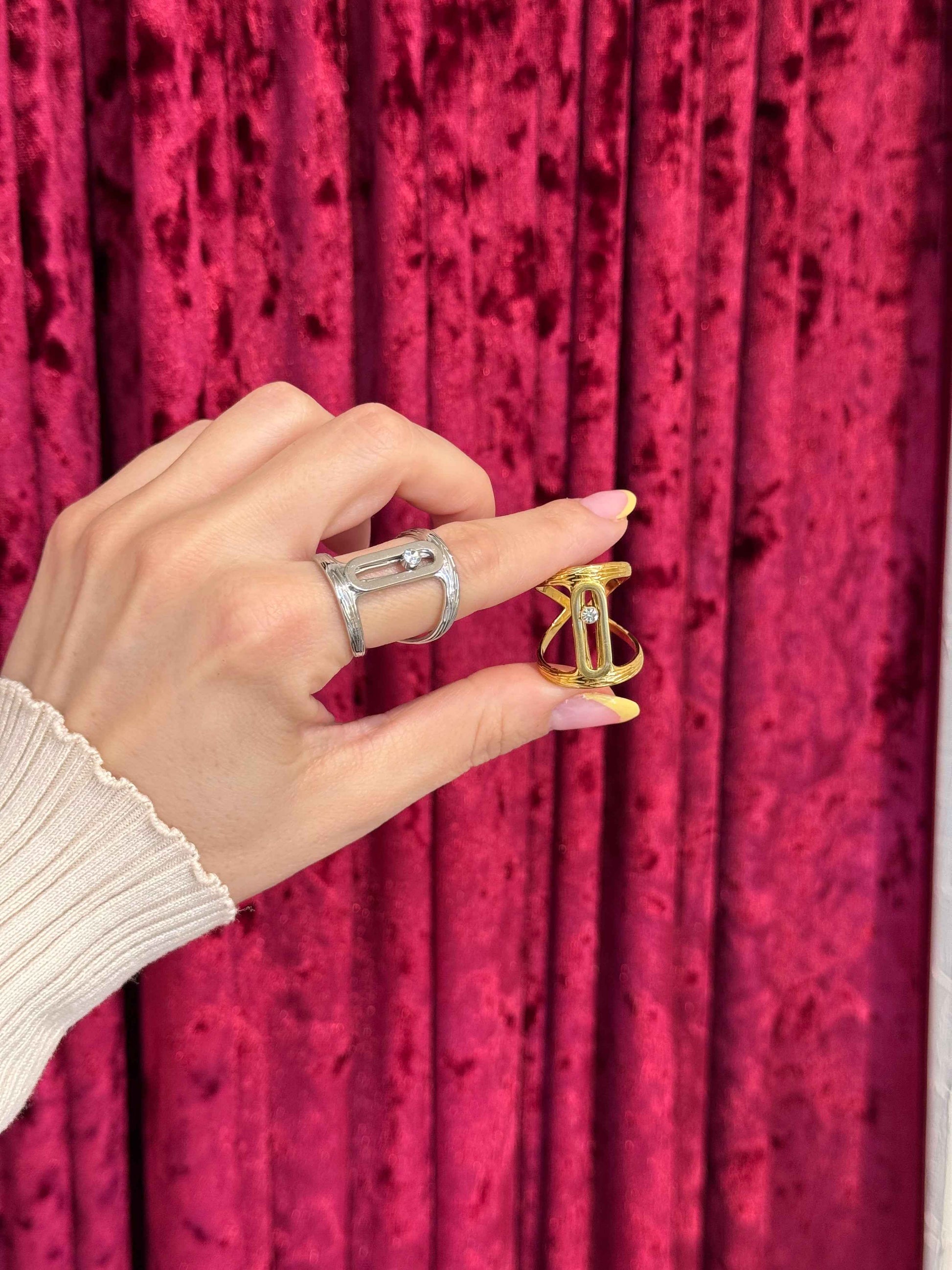 Kinetic Frame - δαχτυλίδι stainless steel