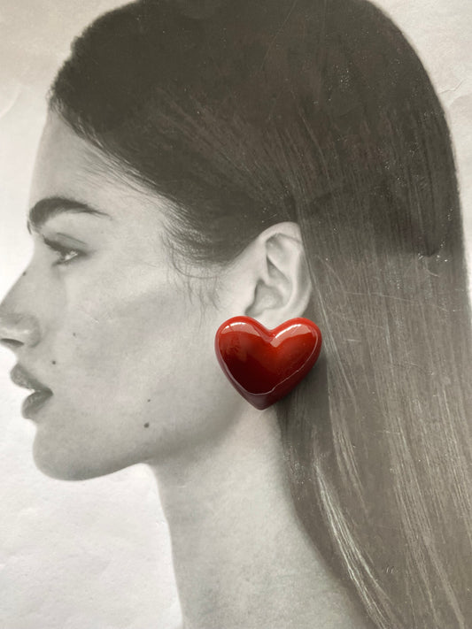 “Simply heart” ορειχάλκινο σκουλαρίκι