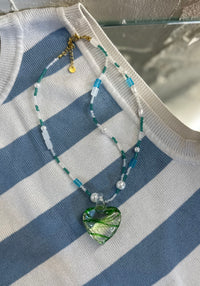 Steel Necklace With Glass Element ❤️✨