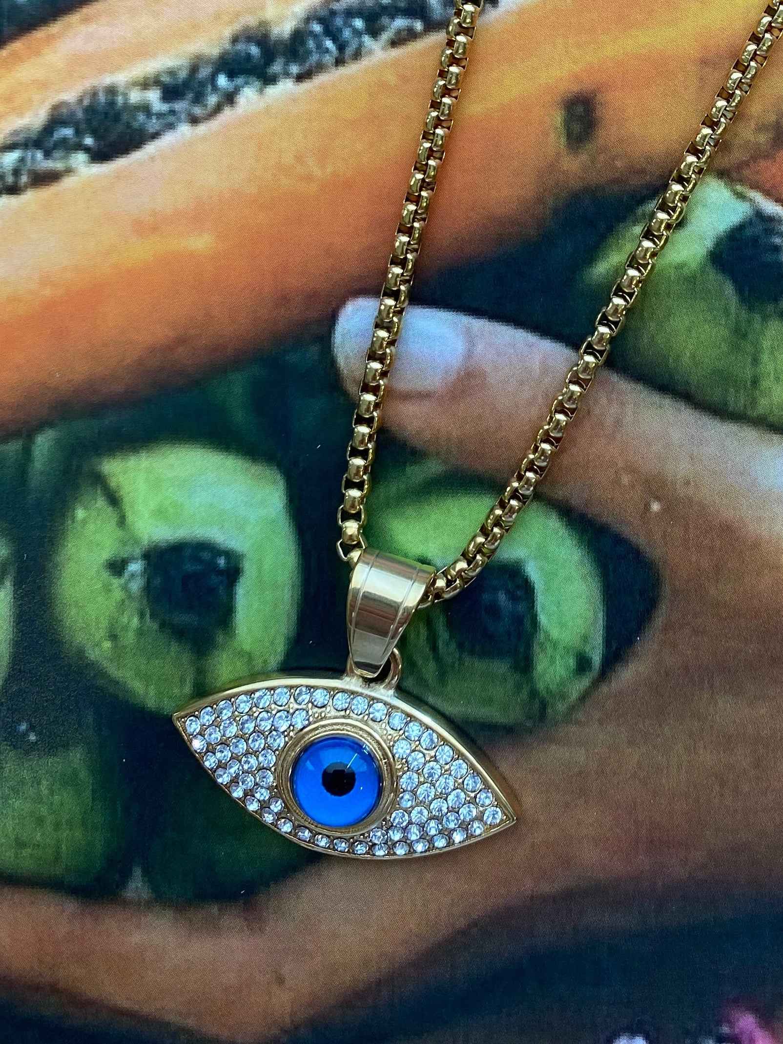 Blue Nazar – (Μακρύ)Ατσάλινο Κολιέ
