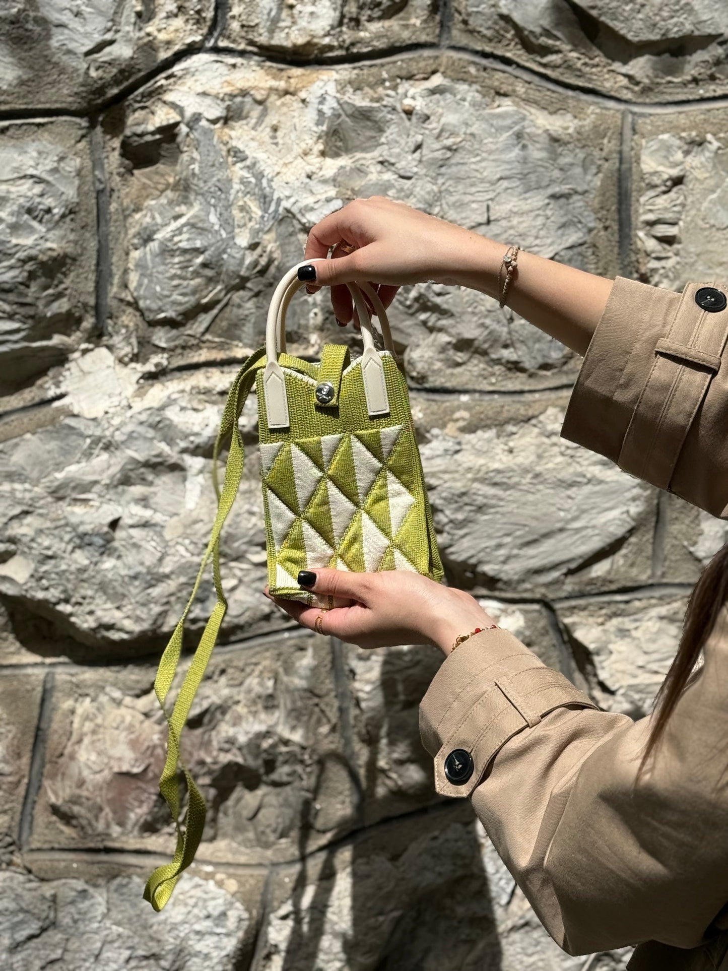 Mini Πράσινη Τσάντα Ώμου & Χειρός "Lime Twist" Bag to bag