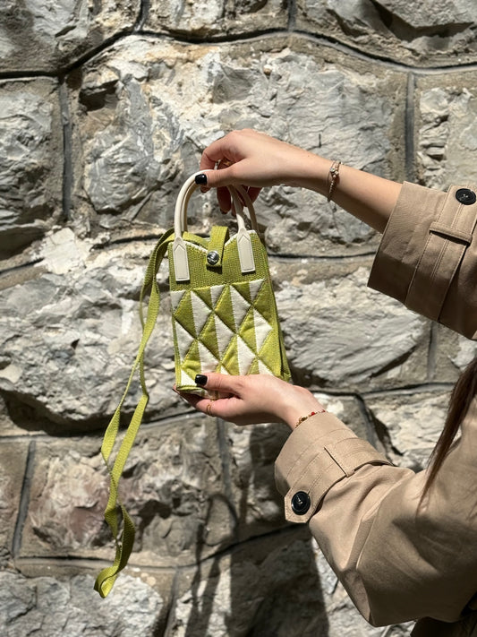Mini Πράσινη Τσάντα Ώμου & Χειρός "Lime Twist" Bag to bag