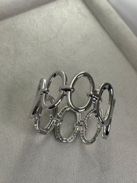 Silver steel handcuffs