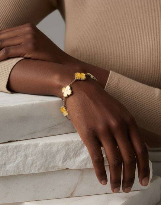 Sunlit Clover large– βραχιόλι stainless steel