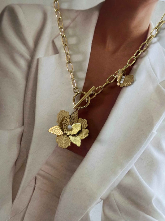 Bloom & Flutter – κολιέ stainless steel
