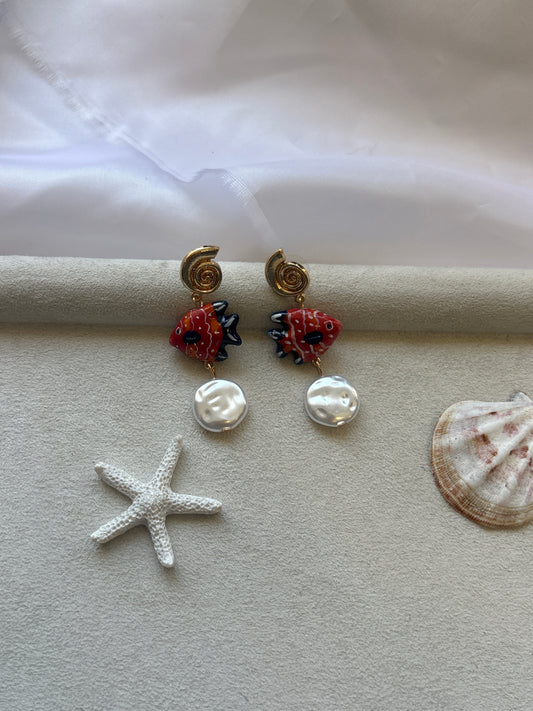 Coral Kiss Σκουλαρίκια ατσάλινα