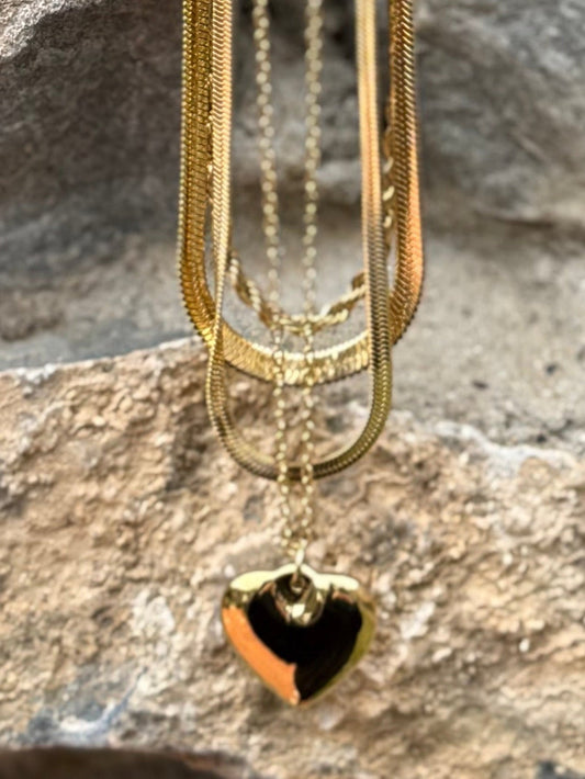 Honey Layers – κολιέ stainless steel