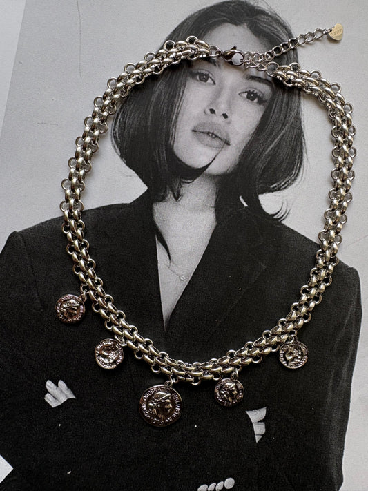 Golden Siren Necklace – Ατσάλινο Κολιέ με Coin Charms
