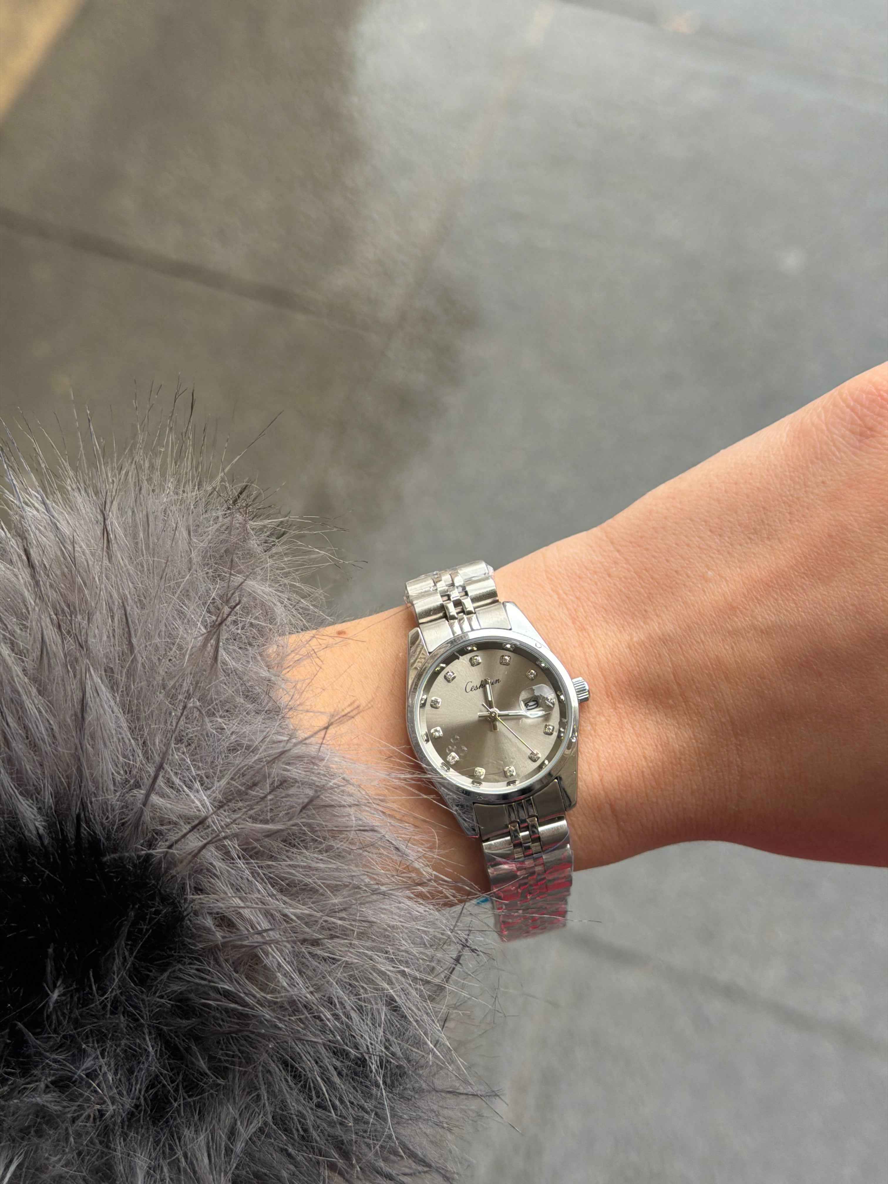 Paris Crystal Silver Αδιάβροχο Ρολόι Premium - Stainless Steel