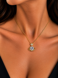 CELESTIAL ORBIT NECKLACE - Κολιέ Από Ανοξείδωτο Ατσάλι