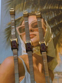 Burgundy Elegance- Stainless Steel