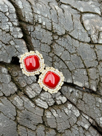 Ruby Diva – earrings durable brass