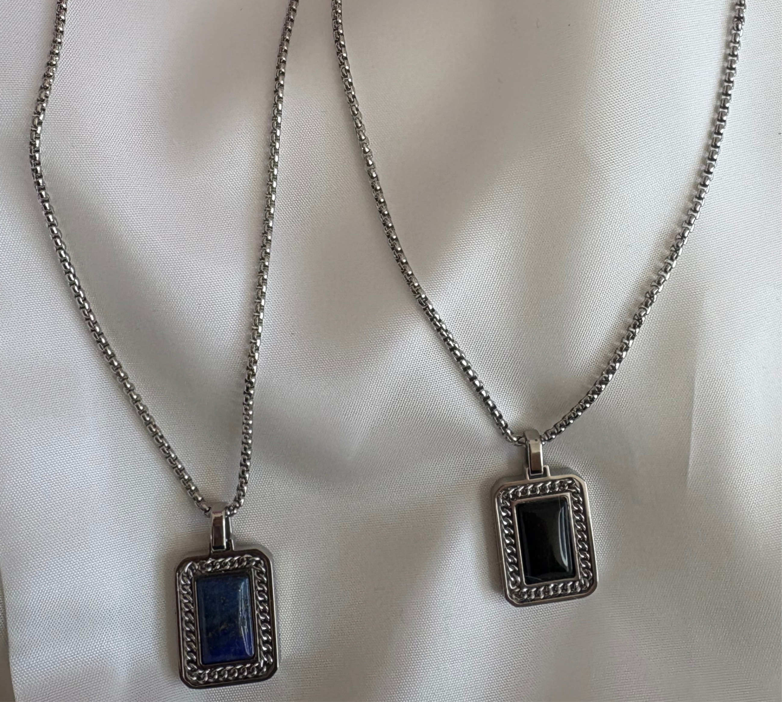 Men's steel necklace "Brothers"