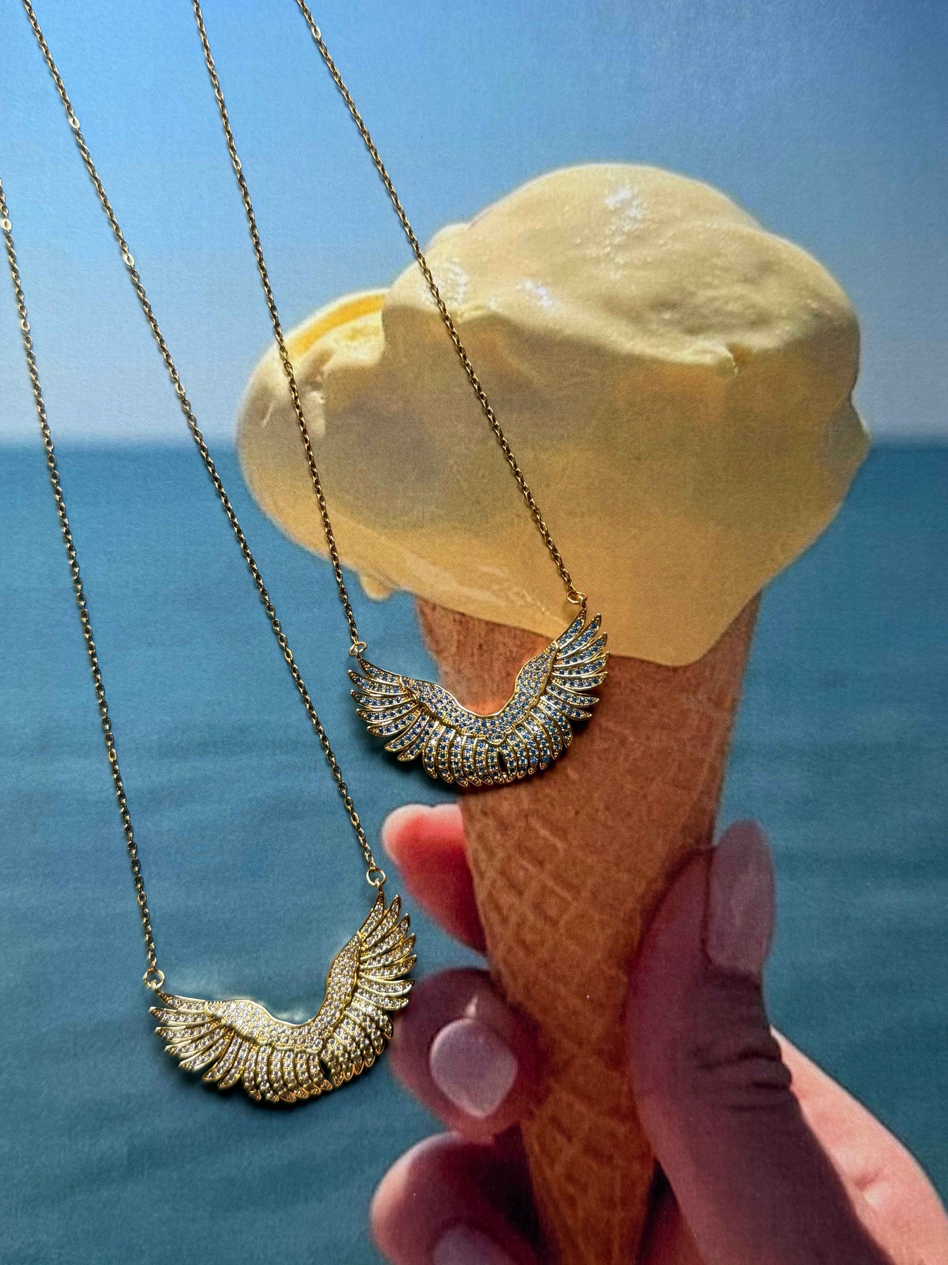 Golden Seraph Ατσάλινο Κολιέ ✨🪽