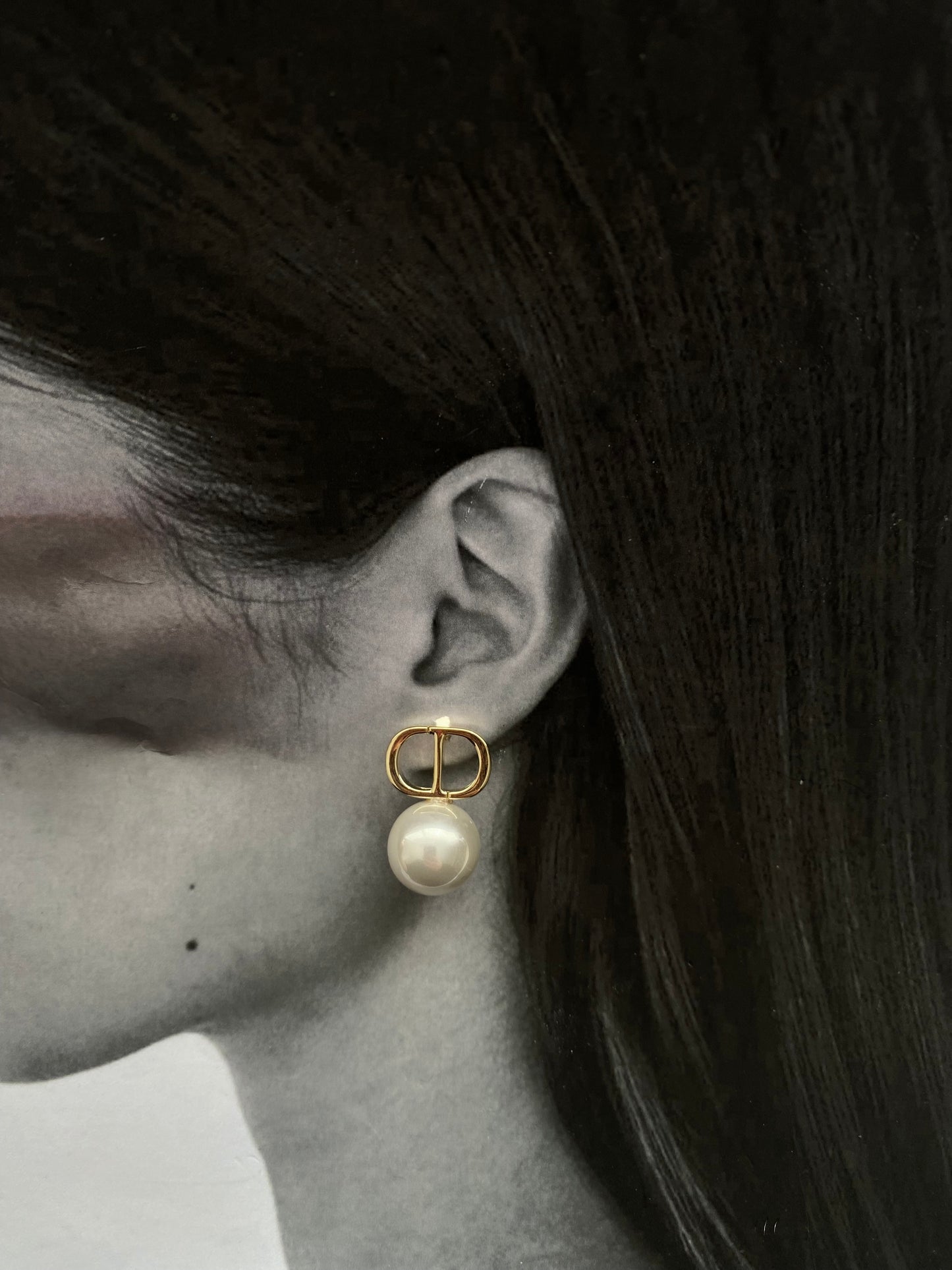 Terra pearl -σκουλαρίκια ορείχαλκος