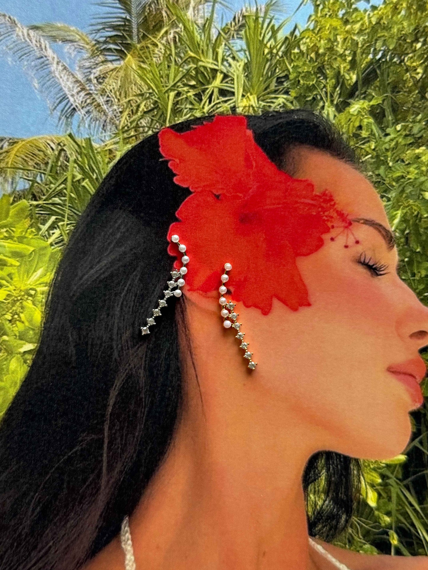 Starlight Drop Ατσάλινο Σκουλαρίκι ✨🌺