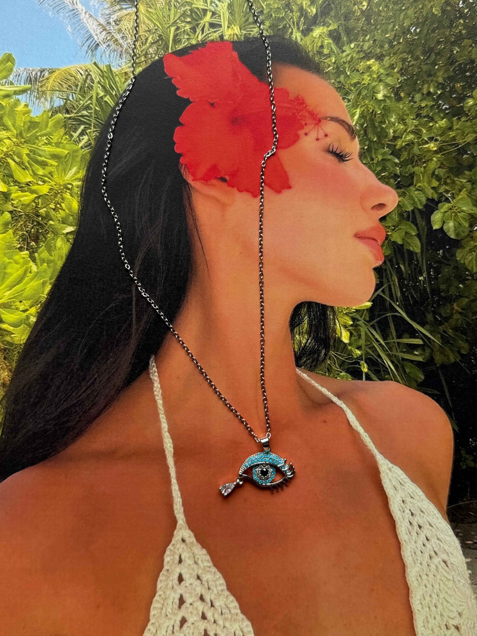 Mystic Eye Ατσάλινο Κολιέ ✨🧿