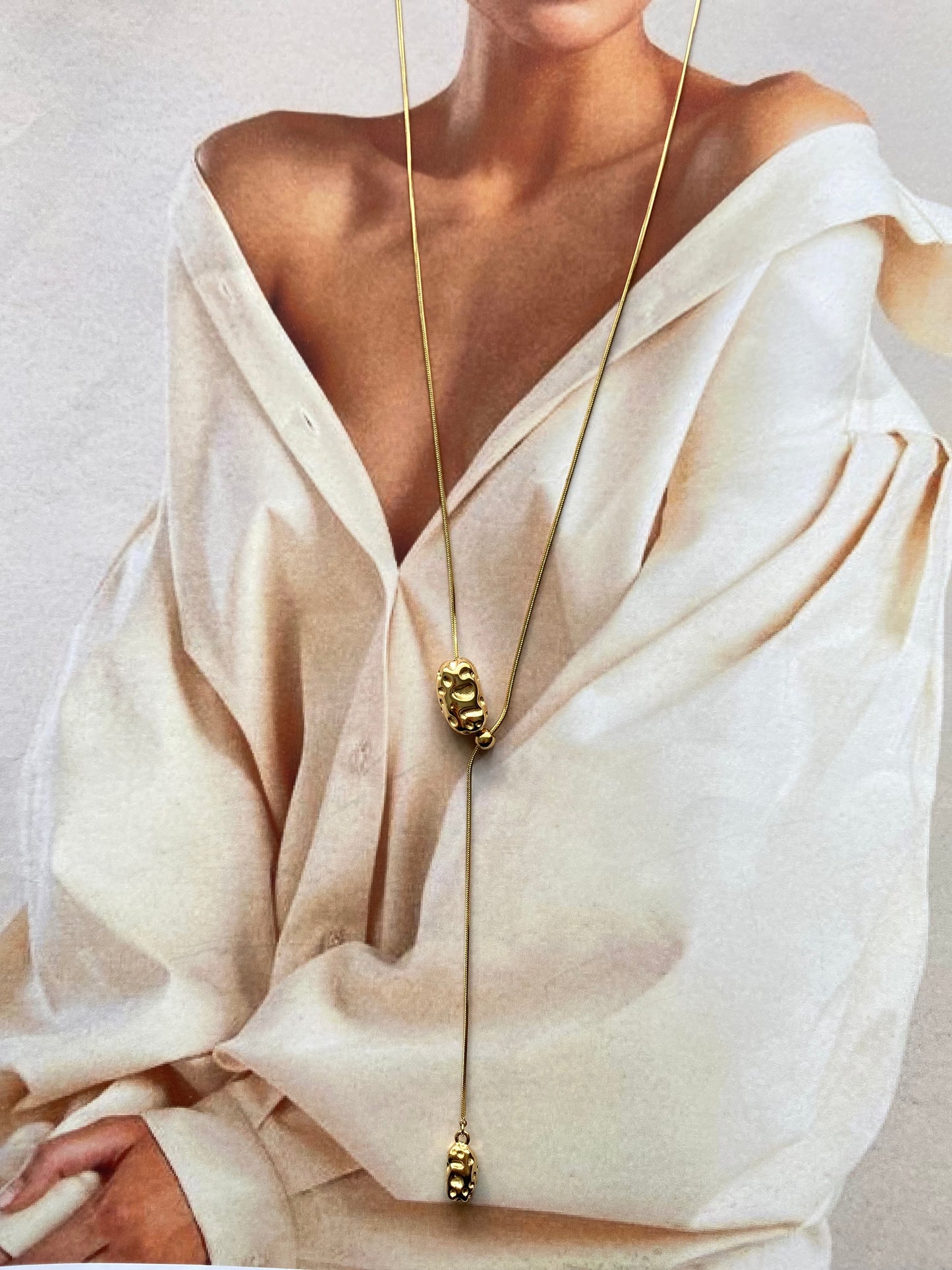 “Wild bloom” steel necklace