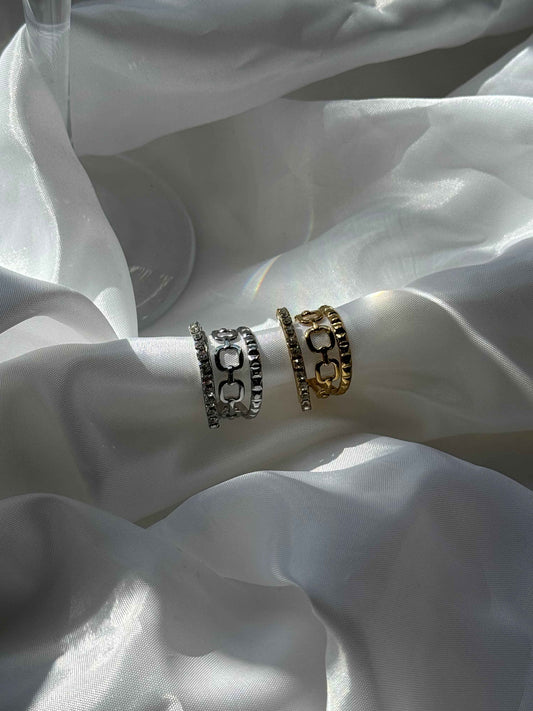Triple Link Sparkle – Δαχτυλίδι Stainless Steel