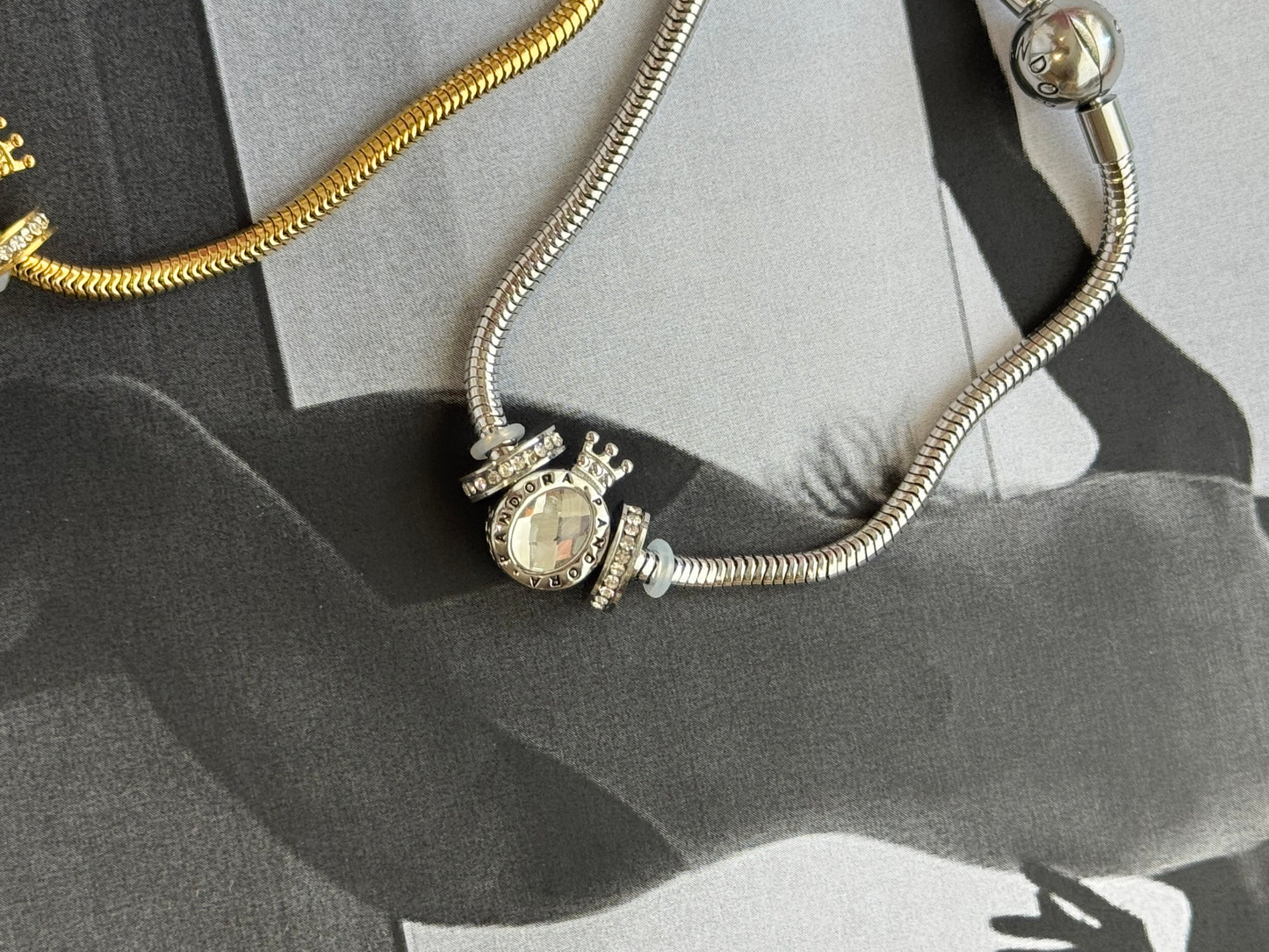 Royal Crystal – Βραχιόλι Stainless Steel με Charms